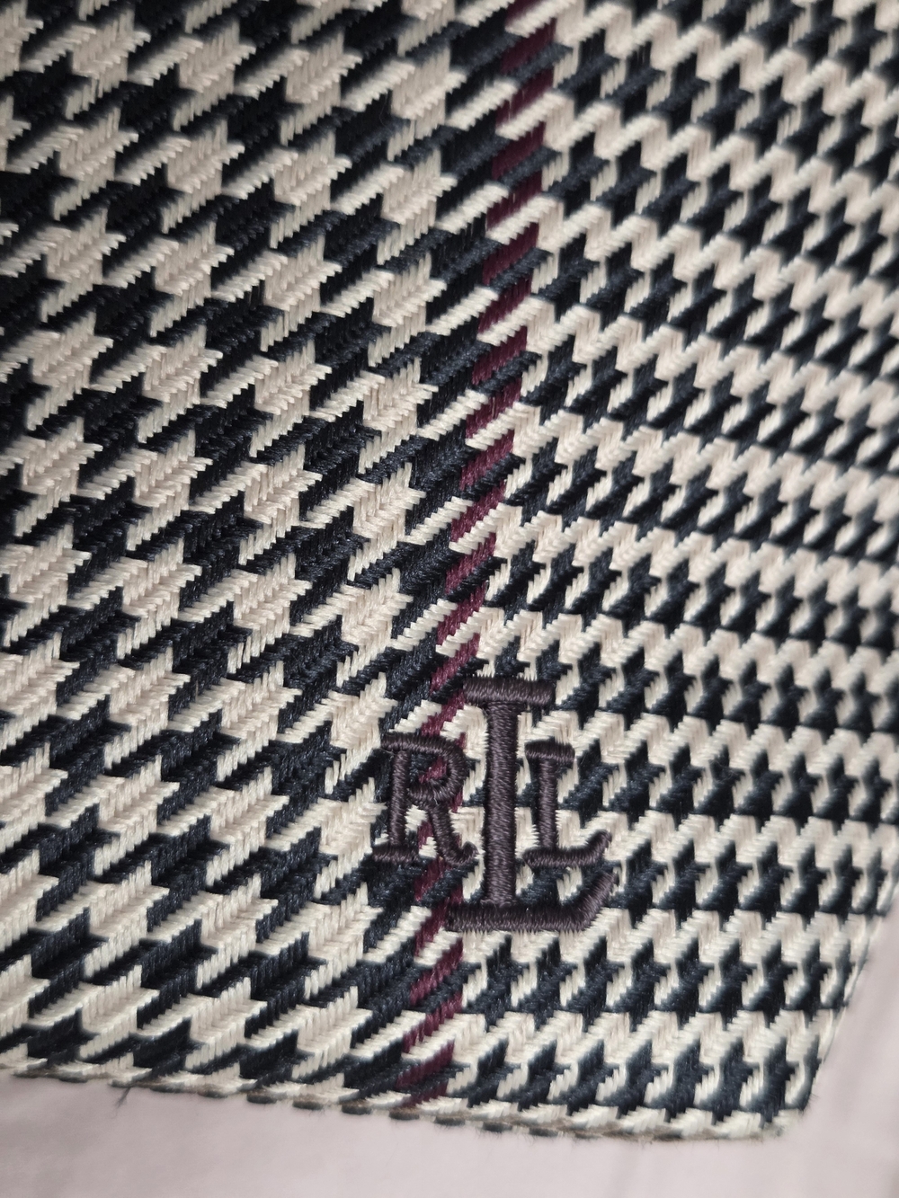 Lauren Ralph Lauren houndstooth plaid mini tote bag Vintage NWOT - Picture 9 of 9